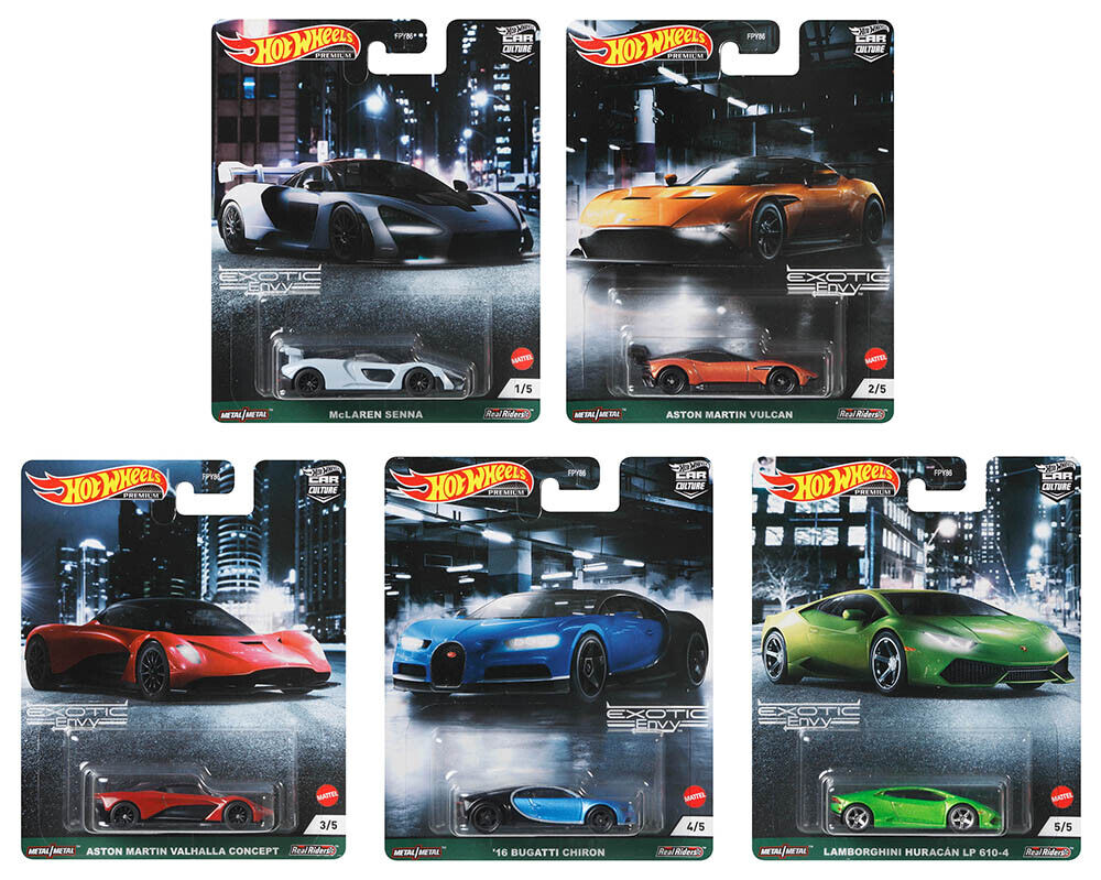 Hot Wheels Premium Exotic Envy 2021 Set