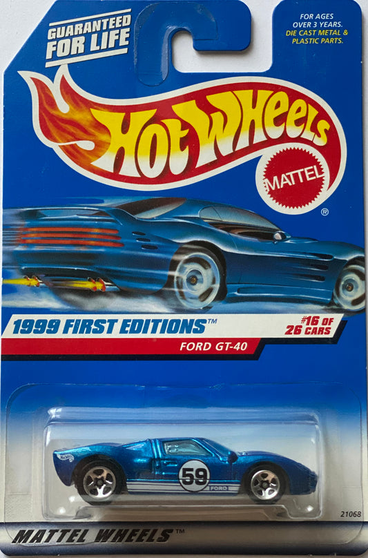 Hot Wheels GORD GT-40 1999 FIRST EDITIONS