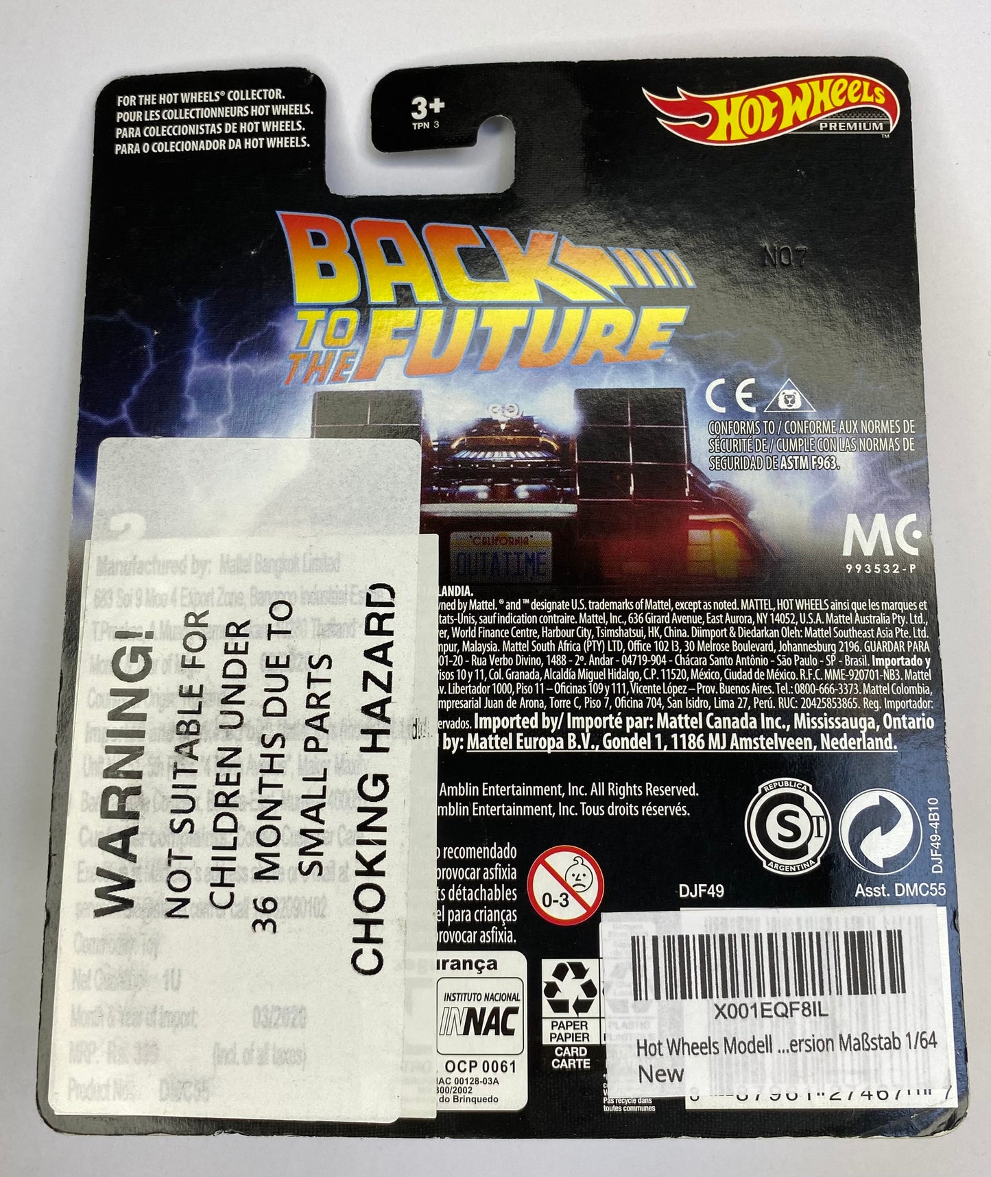 Hot Wheels Premium BTTF TIME MACHINE