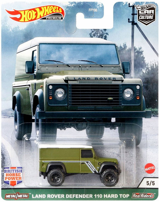 Hot Wheels Premium Land Rover Defender BRITISH HORSE POWER